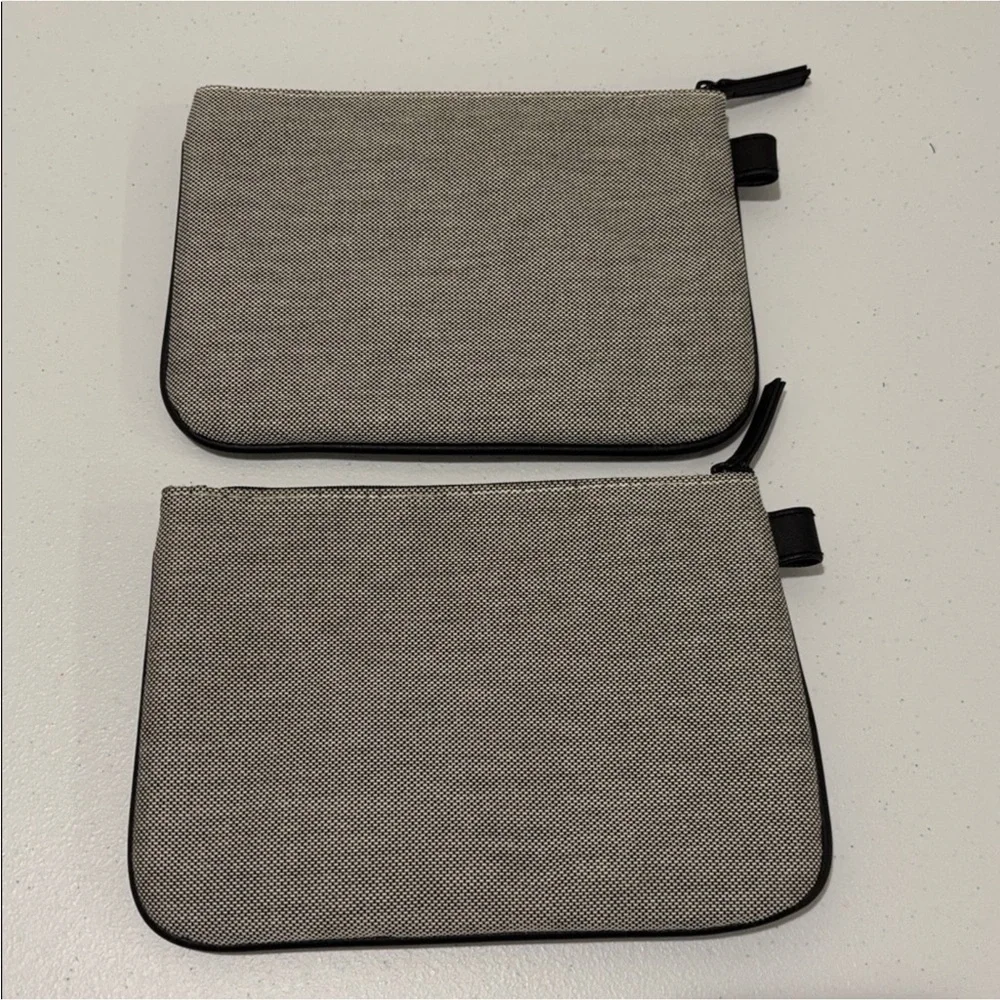 Acqua Di Parma Black and Gray Toiletry Bag with Minimalist top zipper SET OF TWO - Picture 2 of 13